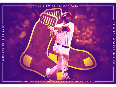 June 12 - Phillies at Red Sox baseball boston graphic design red sox sports design