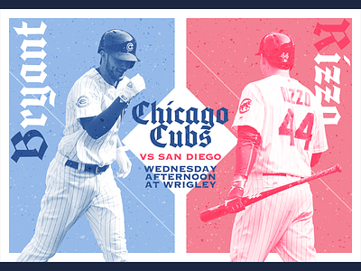 June 21 - Padres at Cubs baseball chicago cubs gameday graphic design sports design