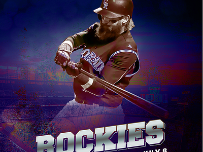 July 8 - Rockies vs White Sox baseball colorado gameday graphic design rockies sports design