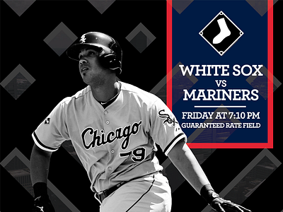 July 14 - White Sox vs Mariners baseball chicago gameday graphic design sports design white sox