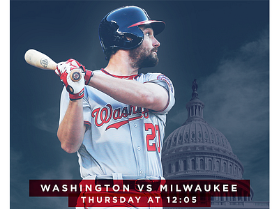 July 27 - Nationals vs Brewers baseball gameday graphic design nationals sports design washington