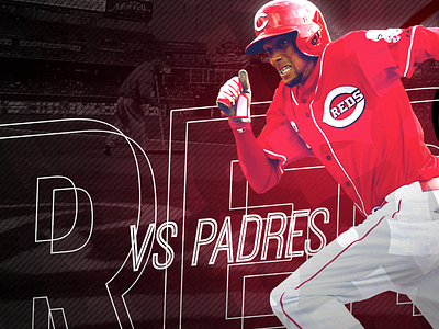 August 8 - Reds vs Padres baseball cincinnati gameday graphic design reds sports design