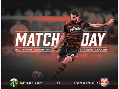 August 18 - Portland vs Red Bulls football gameday graphic design mls portland soccer sports design timbers