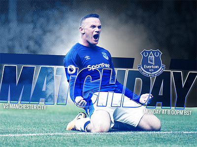 August 21 - Everton vs Manchester City everton football gameday graphic design soccer sports design