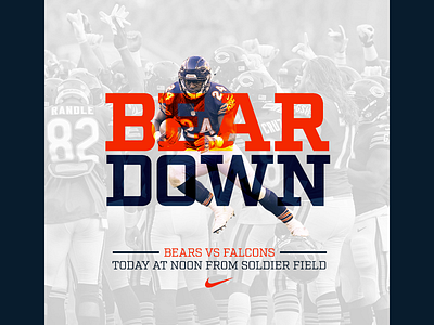 September 10 - Bears vs Falcons bears chicago football gameday graphic design sports design