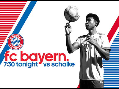 September 19 - Bayern Munich vs Schalke bayern bundesliga football gameday graphic design soccer sports design