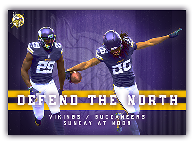 September 24 - Vikings vs Bucs football gameday graphic design minnesota sports design vikings
