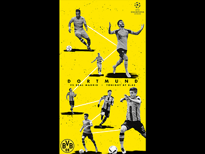 September 26 - Dortmund vs Real Madrid dortmund football gameday graphic design soccer sports design