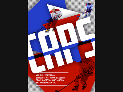 October 7 - Capitals vs Canadiens capitals gameday graphic design hockey sports design washington dc