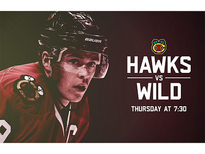 October 12 - Blackhawks vs Wild blackhawks chicago gameday graphic design hockey sports design
