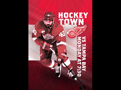 October 16 - Red Wings vs Tampa Bay detroit gameday graphic design hockey red wings sports design