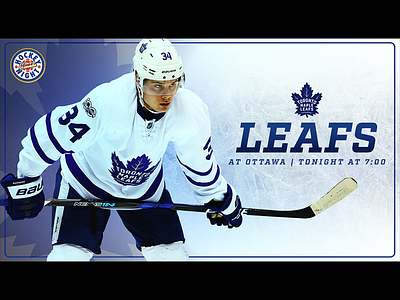 October 21 - Leafs vs Senators gameday graphic design hockey maple leafs sports design toronto