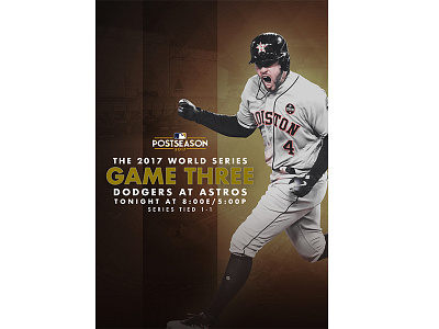 October 27 - World Series Game 3 astros baseball gameday graphic design houston sports design world series