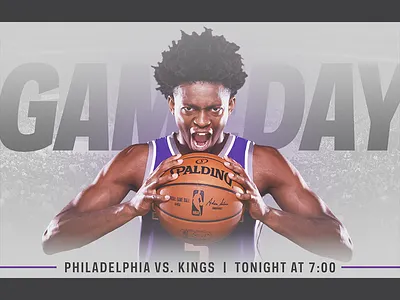 November 9 - Kings vs Sixers basketball gameday graphic design kings sacramento sports design