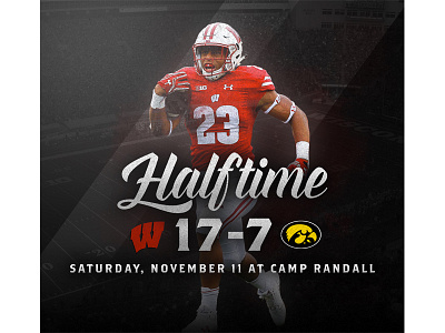 November 11 - Badgers vs Iowa badgers college football football gameday graphic design sports design wisconsin