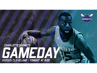 November 15 - Hornets vs Cavs basketball charlotte gameday graphic design hornets sports design