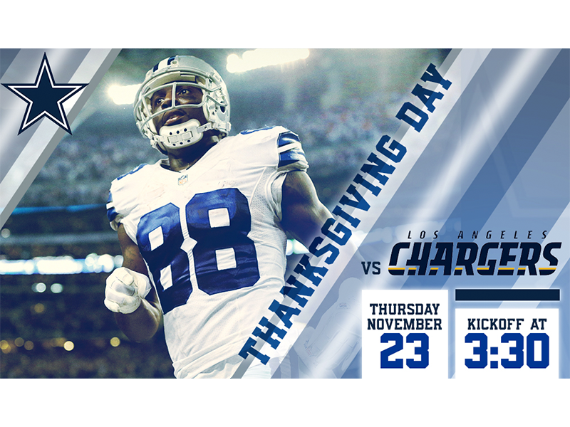 November 23 - Cowboys vs Chargers by Tim Hamilton on Dribbble