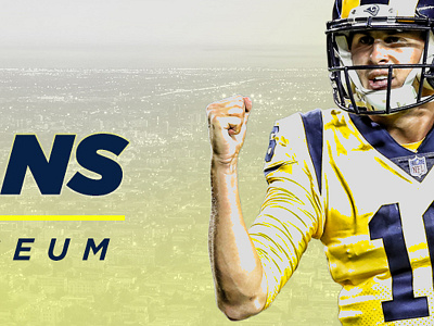 November 26 - Saints vs Rams football gameday graphic design los angeles rams sports design