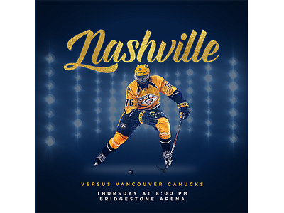 November 30 - Predators vs Canucks gameday graphic design hockey nashville predators sports design