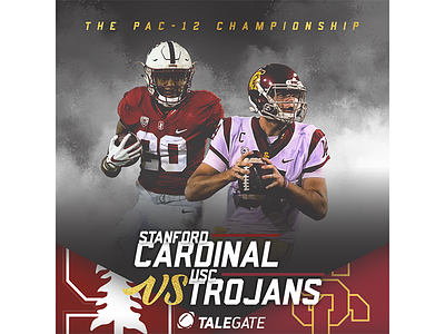 Talegate - Pac-12 Championship football graphic design ncaa pac 12 sports design stanford usc