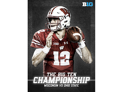 December 2 - Wisconsin vs Ohio State badgers college football gameday graphic design sports design wisconsin