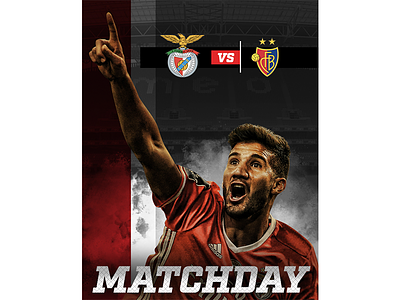 December 5 - Benfica vs Basel benfica champions league football gameday graphic design soccer sports design