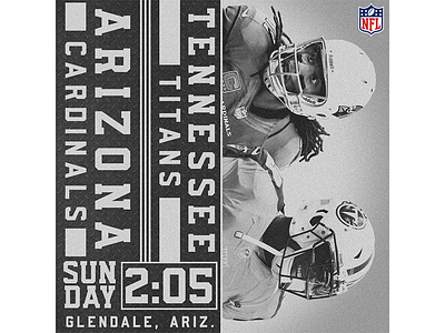December 10 - Cardinals vs Titans arizona cardinals football gameday graphic design sports design