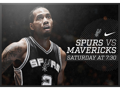 December 16 - Spurs vs Mavericks basketball gameday graphic design san antonio sports design spurs