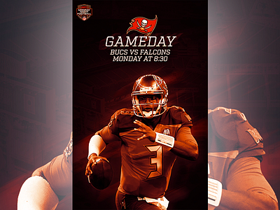 December 18 - Buccaneers vs Falcons buccaneers football gameday graphic design sports design tampa bay