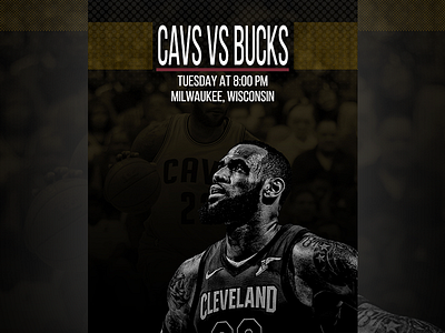 December 19 - Cavaliers vs Bucks basketball cavaliers cleveland gameday graphic design sports design