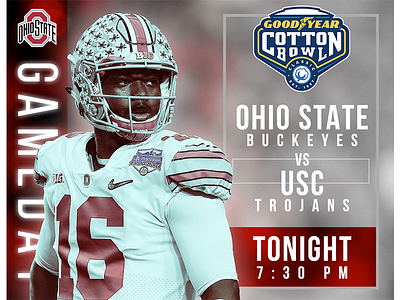 December 29 - Cotton Bowl buckeyes football gameday graphic design ohio state sports design