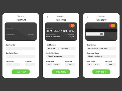 Daily UI #02 - Credit card checkout form app creditcard daily 100 challenge dailyui dailyuichallenge design icon interface minimal shop ui ux vector