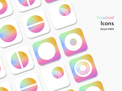 Daily UI #005 - Icons app daily 100 challenge daily ui dailyui dailyuichallenge design gradient icon icon design icons logo minimal ui ux