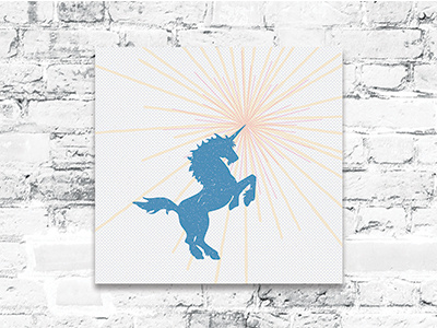 SuperPower Unicorn digital poster hipster unicorn unicorn illustration