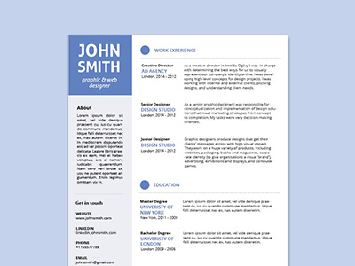 Resume Template cv cv template mockup resume resume template