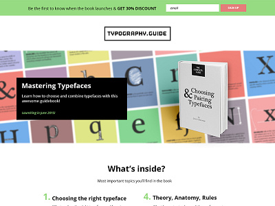 Landing Page ebook landing page sales page typography typography guide
