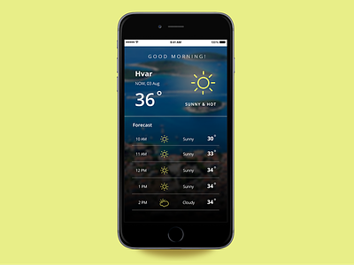 Weather App UI app design mobile app mobile user interface ui user experience user interface ux weather app