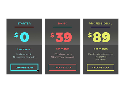 Pricing Table design interface model price pricing pricing table ui ui design user ux ux design web