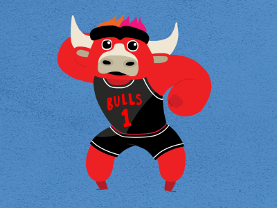 Benny the Bull animation basketball chicago bulls gif nba