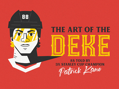The Art of the Deke chicago blackhawks design hockey illustration kneeon nhl patrick kane typography