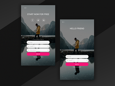 Daily UI #1 - Sign Up challenge daily ui interface design mobile user interface ux
