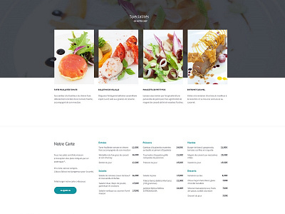 Palladia one page photography responsive design restaurant webdesign