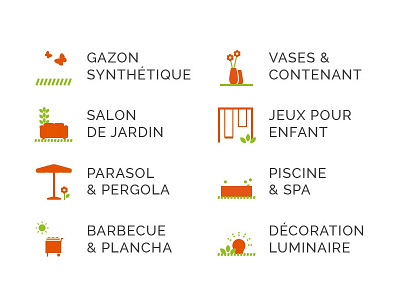 Outdoor Garden Furniture Icons