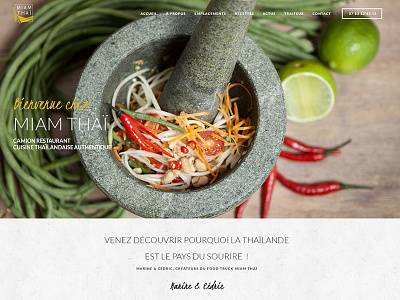 Thaï Food Truck Website black design foodtruck mobile photo responsive ui ux webdesign website yellow