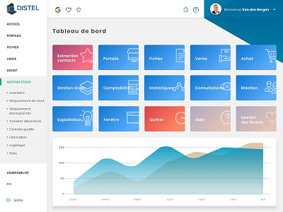 Dashboard ERP V2 dashboard erp gradient ui ux