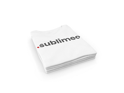 Sublimeo Tshirt black design logo logo design red tshirt typography white