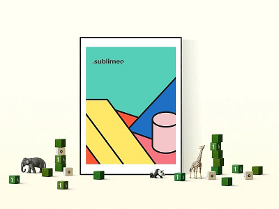 Sublimeo Art color game geometric art geometric design illustration logo poster toy