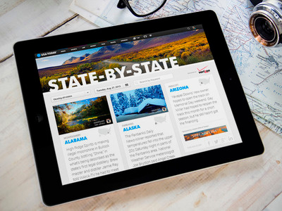 USA TODAY State-by-State digital concept advertising news states tablet usa
