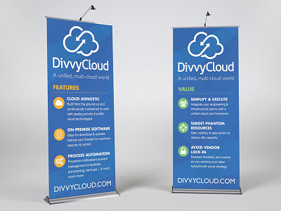 DivvyCloud trade show banners banner booth cloud marketing signage technology trade show