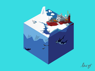 Icebreaker cube graphic icebreaker illustration story